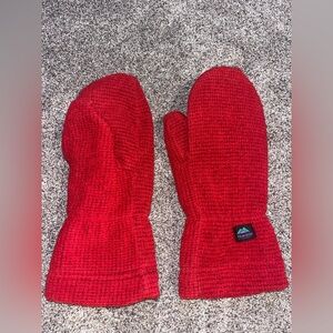 Molehill fleece mittens adult small red